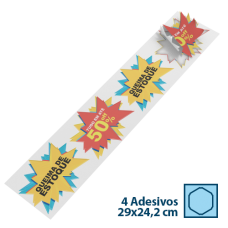 Adesivo para Vitrine Vinil 4x Splash 29x24,2cm