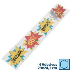 Adesivo para Vitrine Vinil 4x Splash 29x24,2cm