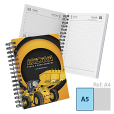 Agenda Diária A5 2024 Capa Dura 328 Páginas 15,45x21,6cm