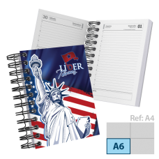 Agenda Diária A6 2024 Capa Dura 328 Páginas 11x15,3cm