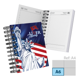 Agenda Diária A6 2024 Capa Dura 328 Páginas 11x15,3cm