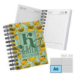 Agenda Diária A6 2024 Capa Maleável 328 Páginas 10,6x14,9cm