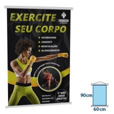 Banner com Bastão Estreito 280g 60x90cm