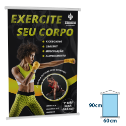 Banner com Bastão Estreito 280g 60x90cm