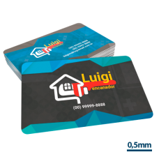 Cartão de Visita em PVC 0,5mm Fosco Frente e Verso 8,5x5,4cm