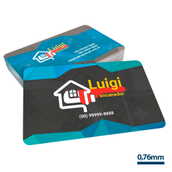 Cartão de Visita em PVC 0,76mm Fosco Frente e Verso 8,5x5,4cm