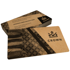 Cartão de Visita com 4 Cantos Arredondados Kraft 240g Sem Verniz 9x5cm