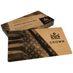 Cartão de Visita com 4 Cantos Arredondados Kraft 240g Sem Verniz 9x5cm