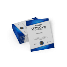Certificado com Dados Variáveis em Couchê 300g Sem Verniz 30x42cm